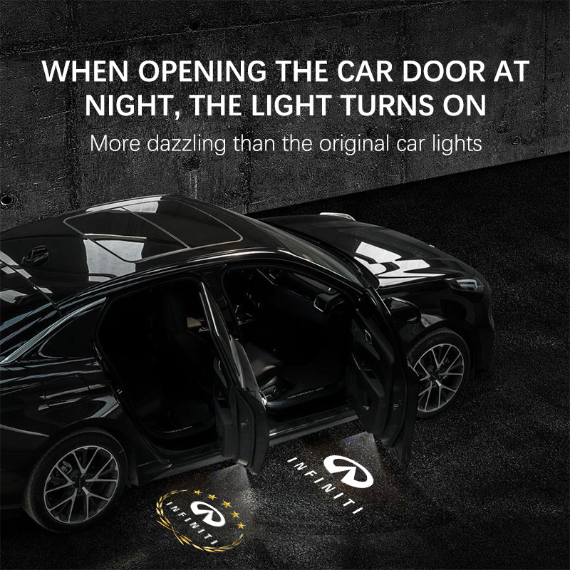 Embroidery Effect - ไฟโปรเจคเตอร์ LED สำหรับรถยนต์ ไฟส่องประตูต้อนรับ สำหรับ Infiniti