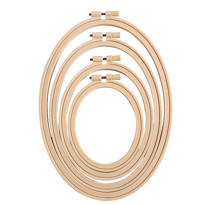 Embroidery Hoop Stand - ไม้ไผ่เทียมพลาสติกรูปวงรีสีงานปักสะดึงห่วงจมูกสำหรับงานฝีมือปักงานปักครอสติชเข็ม