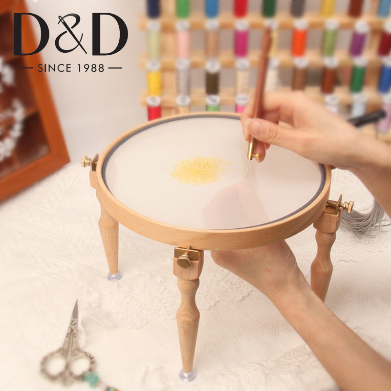 Embroidery Hoop Stand - 3/4 ชิ้นปรับแบบพกพาไม้เย็บปักถักร้อยขาตั้ง Handmade Cross Stitch Hoop