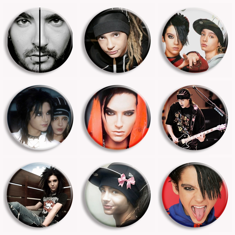 Embroidery Gothic - สายรัดร็อค TOKIO โรงแรม kaulitz วินเทจกระดุมแบบกอธิคโลหะพังค์กระเป๋าเข็มกลัดอุปกรณ์เสริมสำหรับคนรักดนตรีสะสม