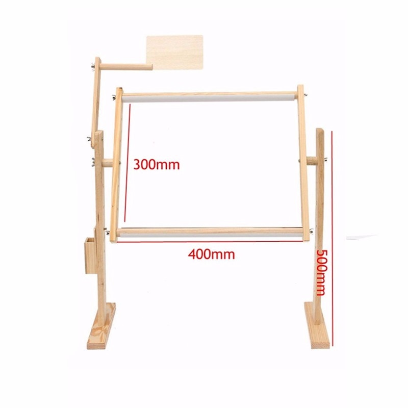 Embroidery Hoop Stand - ตะขอแขวนผ้าทอคุณภาพสูงทำจากงานปักครอสติชไม้สนแบบปรับกรอบเครื่องมือแฮนด์เมดได้