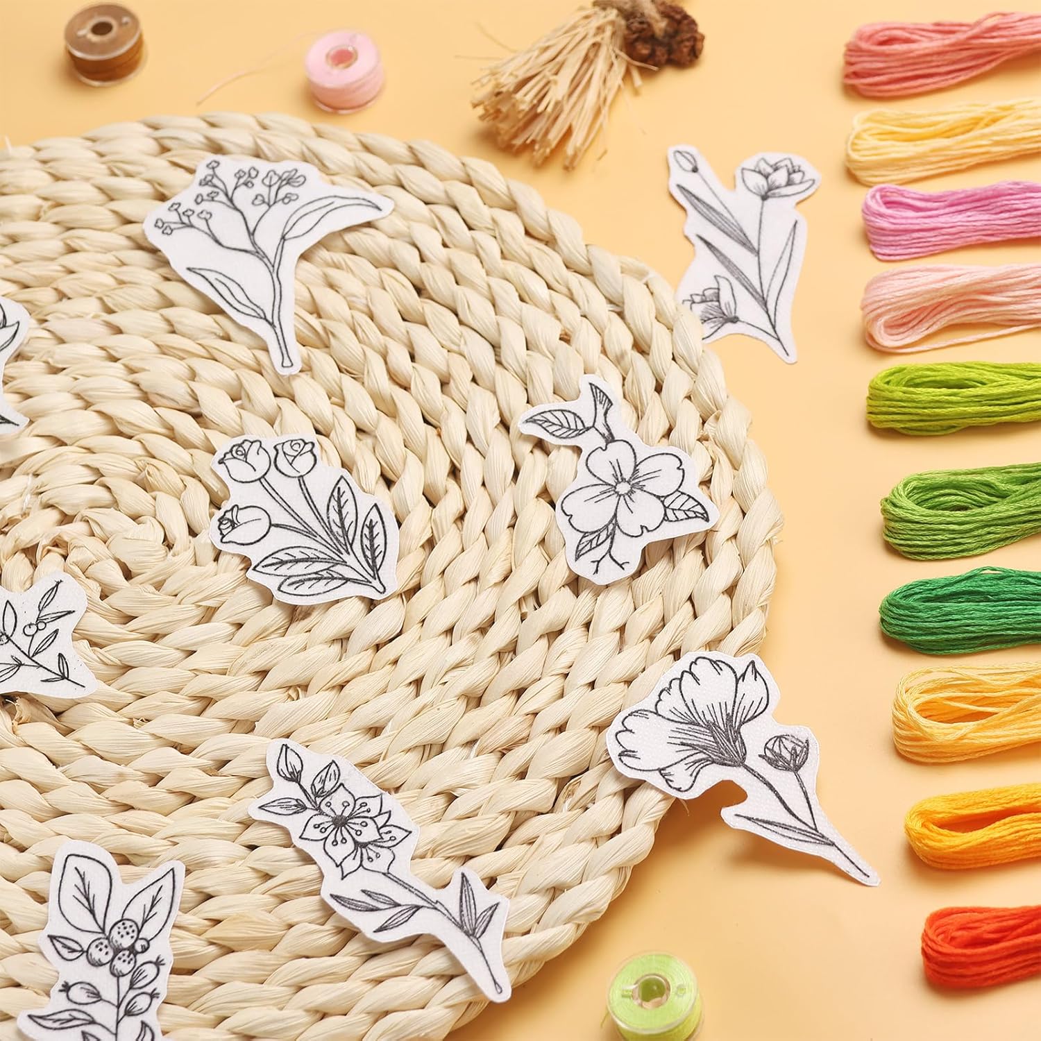 50 ชิ้นน้ําที่ละลายน้ําได้เย็บ - Embroidery Quilting บทวิจารณ์และราคา