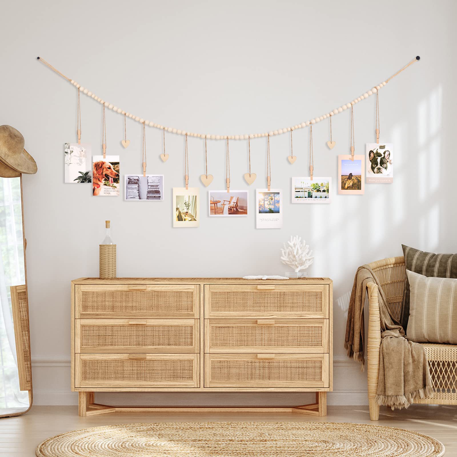 กรอบรูปแขวนผนังตกแต่งสไตล์โบโฮ - Frame Display Wood บทวิจารณ์และราคา