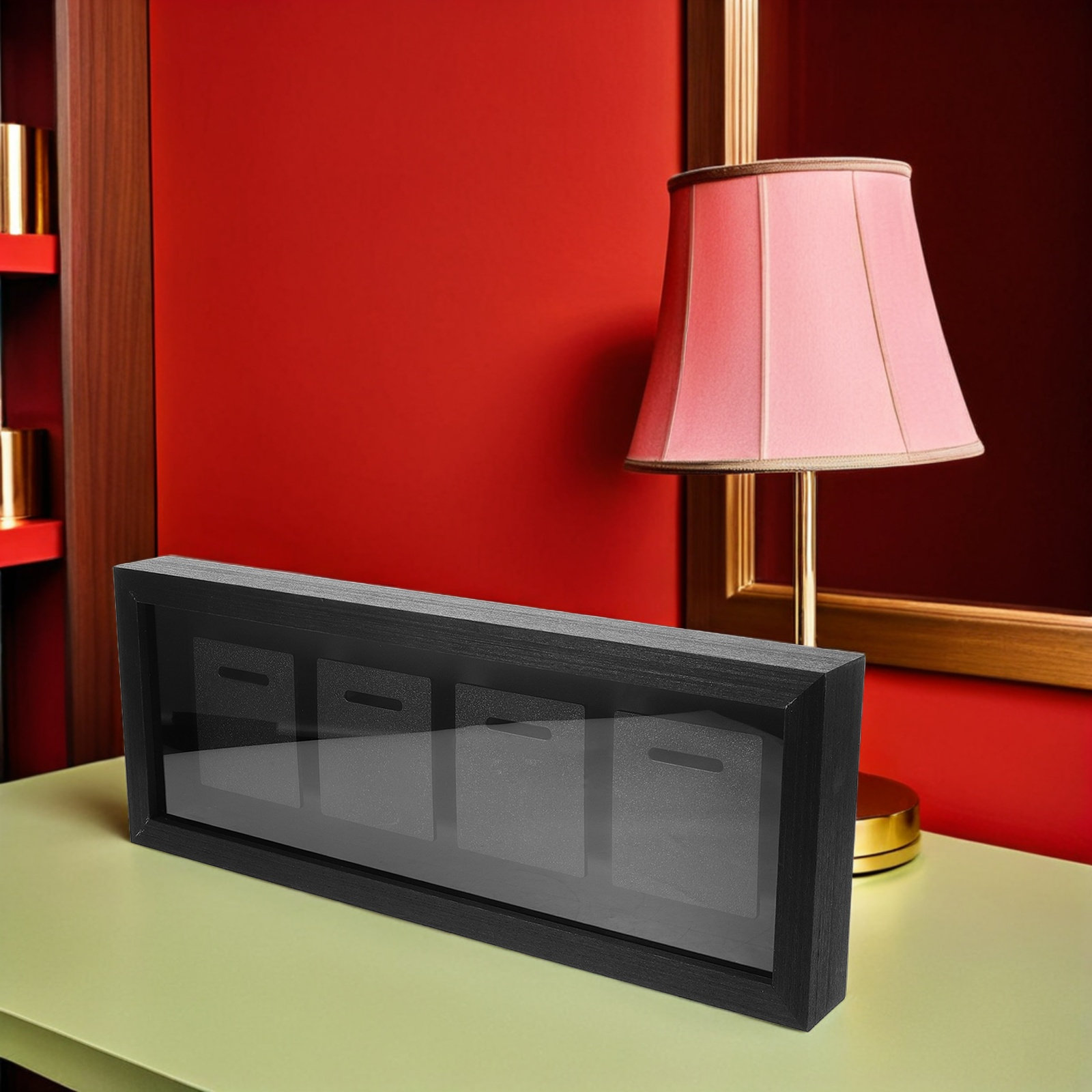 กล่องโชว์เหรียญแบบมีช่อง 4 ช่อ - Frame Display Wood บทวิจารณ์และราคา