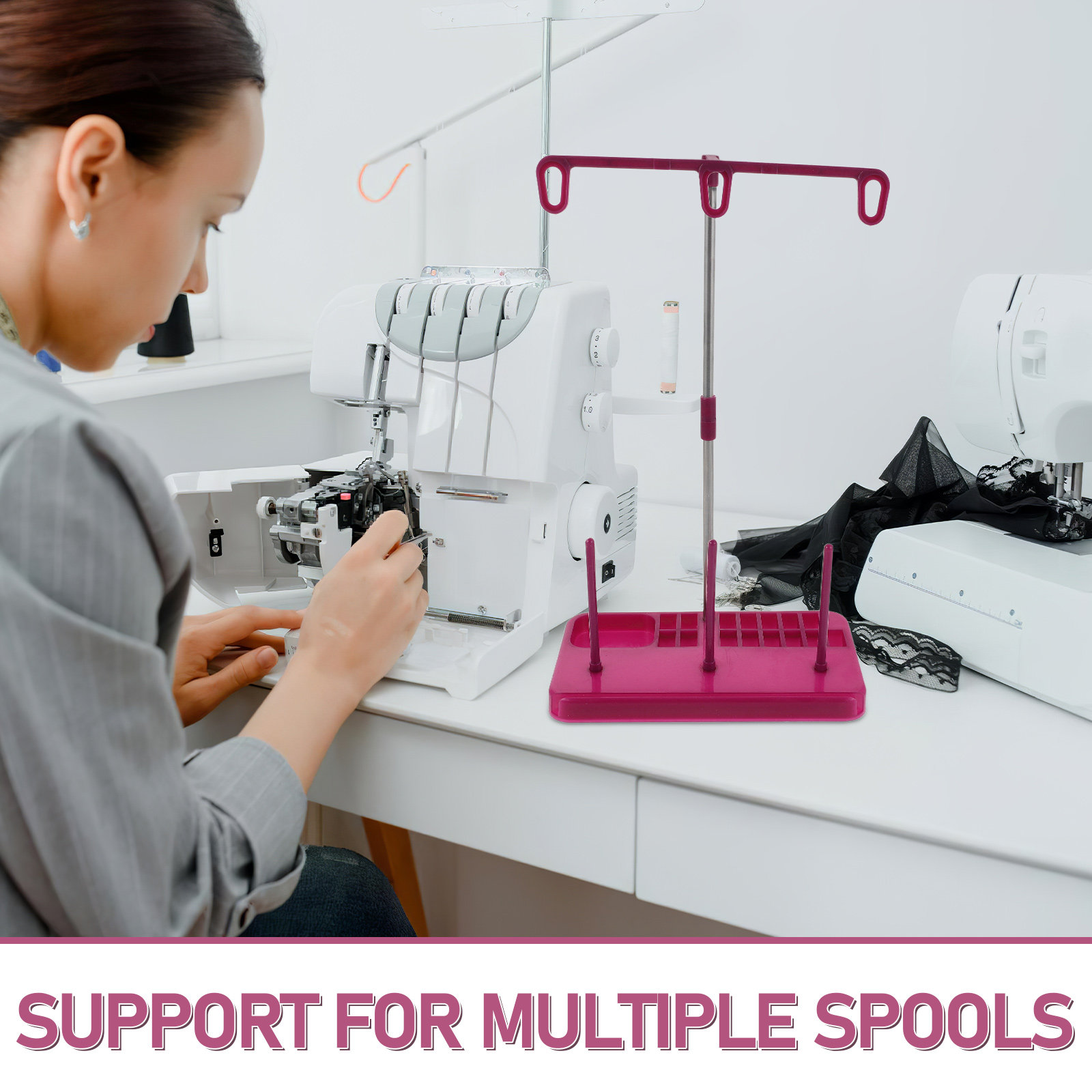 ขาตั้งด้ายจักรเย็บผ้าแบบ 3 ช่อ - Embroidery Machines บทวิจารณ์และราคา