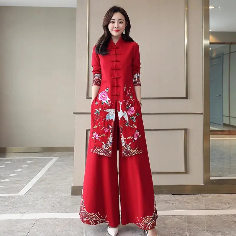ยาวสไตล์ชาติพันธุ์ Cheongsam ช - Embroidery Youtube บทวิจารณ์และราคา