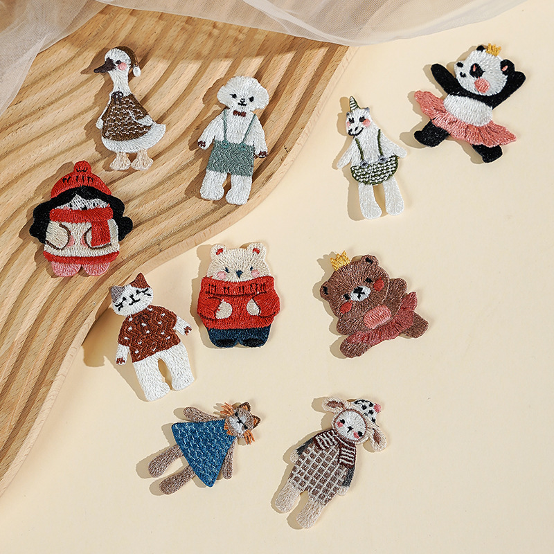 แพทช์ปักลายการ์ตูนสัตว์น่ารักส - Embroidery On Shirt บทวิจารณ์และราคา