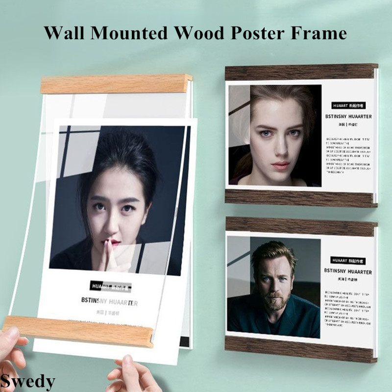 4 ชิ้น กรอบรูปแม่เหล็กไม้ A4 2 - Frame Display Wood บทวิจารณ์และราคา