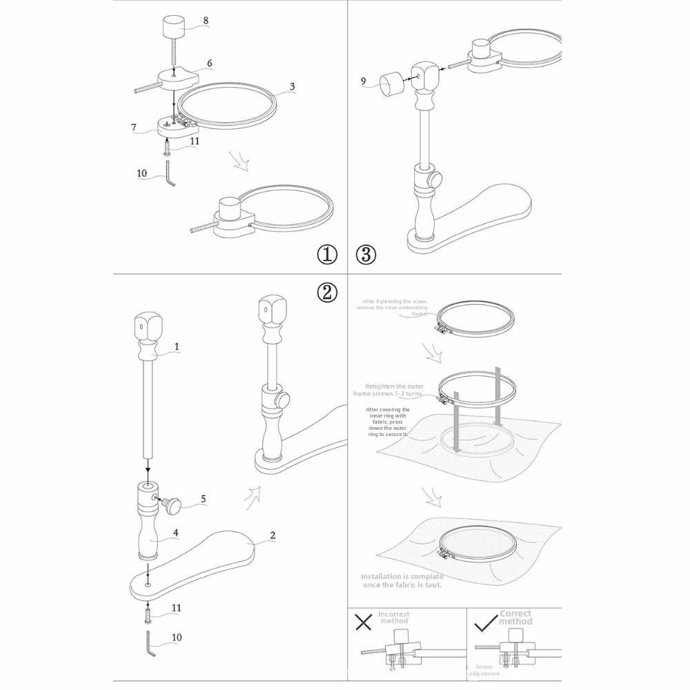ขาตั้งห่วงปักผ้าปรับระดับความส - Embroidery Hoop Stand บทวิจารณ์และราคา
