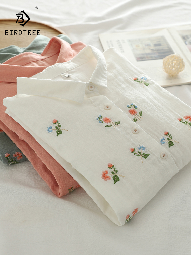 ใหม่ 2025 ฤดูร้อนเส้นด้ายฝ้าย  - Embroidery On Shirt บทวิจารณ์และราคา