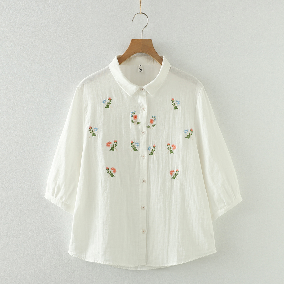 ใหม่ 2025 ฤดูร้อนเส้นด้ายฝ้าย  - Embroidery On Shirt บทวิจารณ์และราคา