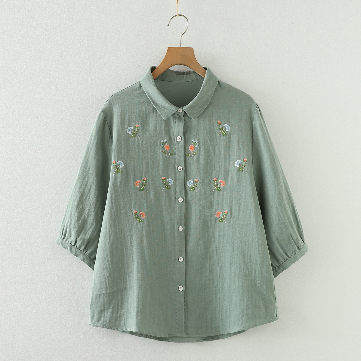 ใหม่ 2025 ฤดูร้อนเส้นด้ายฝ้าย  - Embroidery On Shirt บทวิจารณ์และราคา