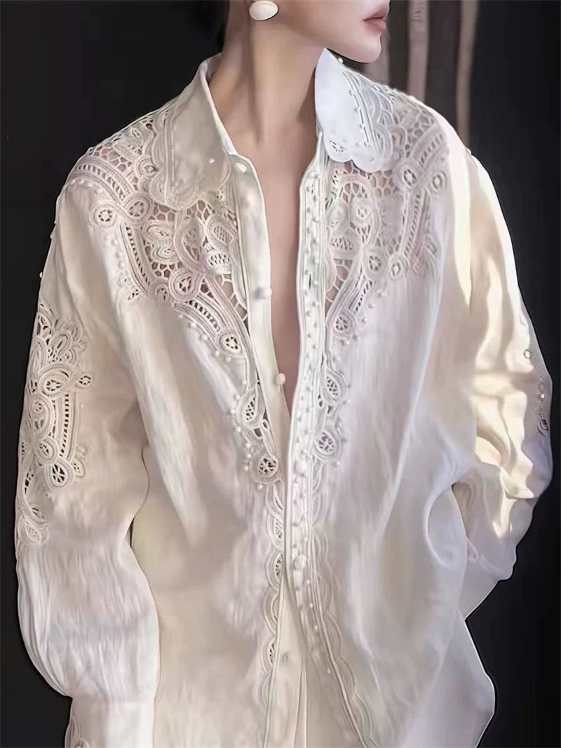 เสื้อเชิ้ตสีขาวสไตล์ดีไซเนอร์ส - Embroidery On Shirt บทวิจารณ์และราคา
