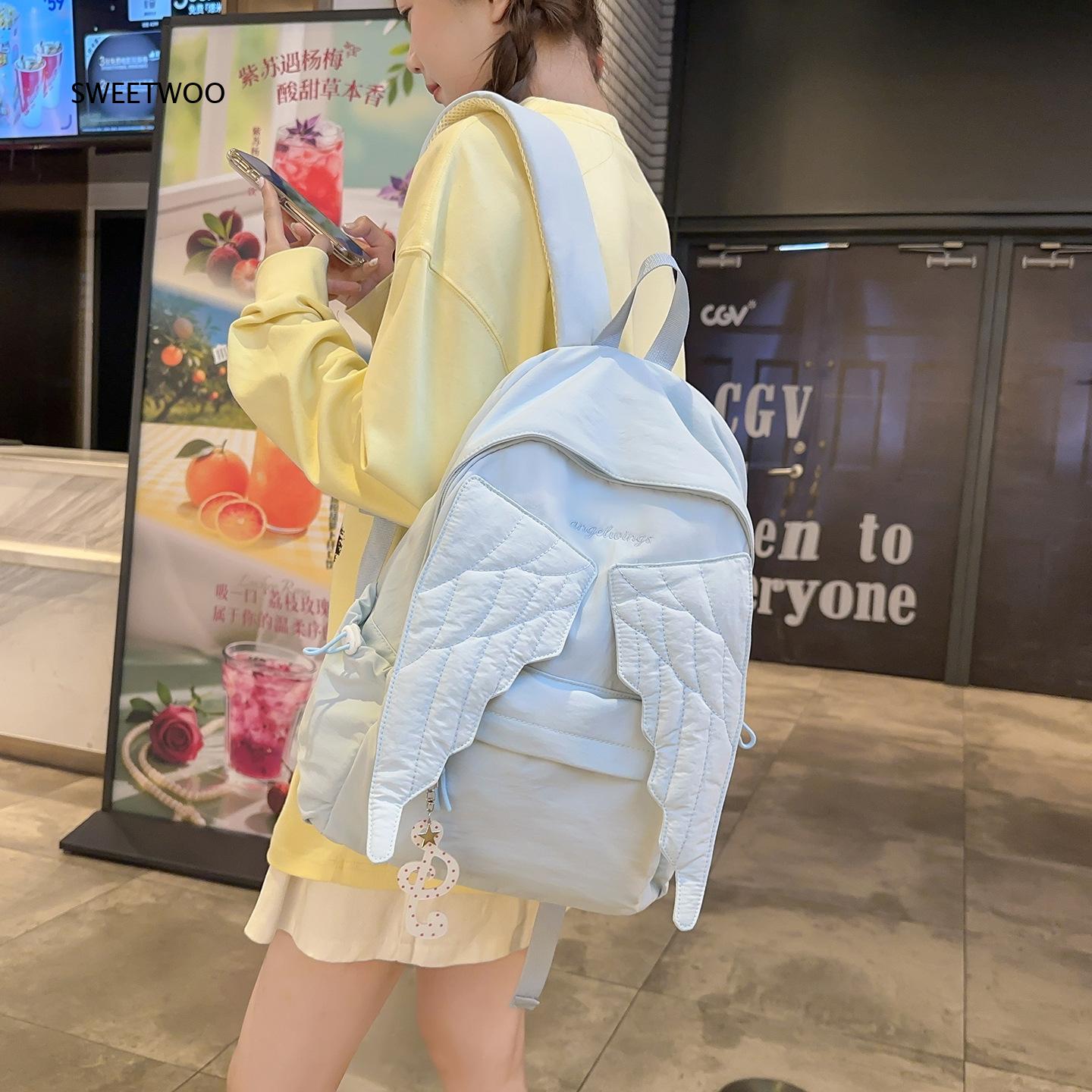 กระเป๋าเป้สะพายหลังผู้หญิงสีชม - Embroidery Quilting บทวิจารณ์และราคา