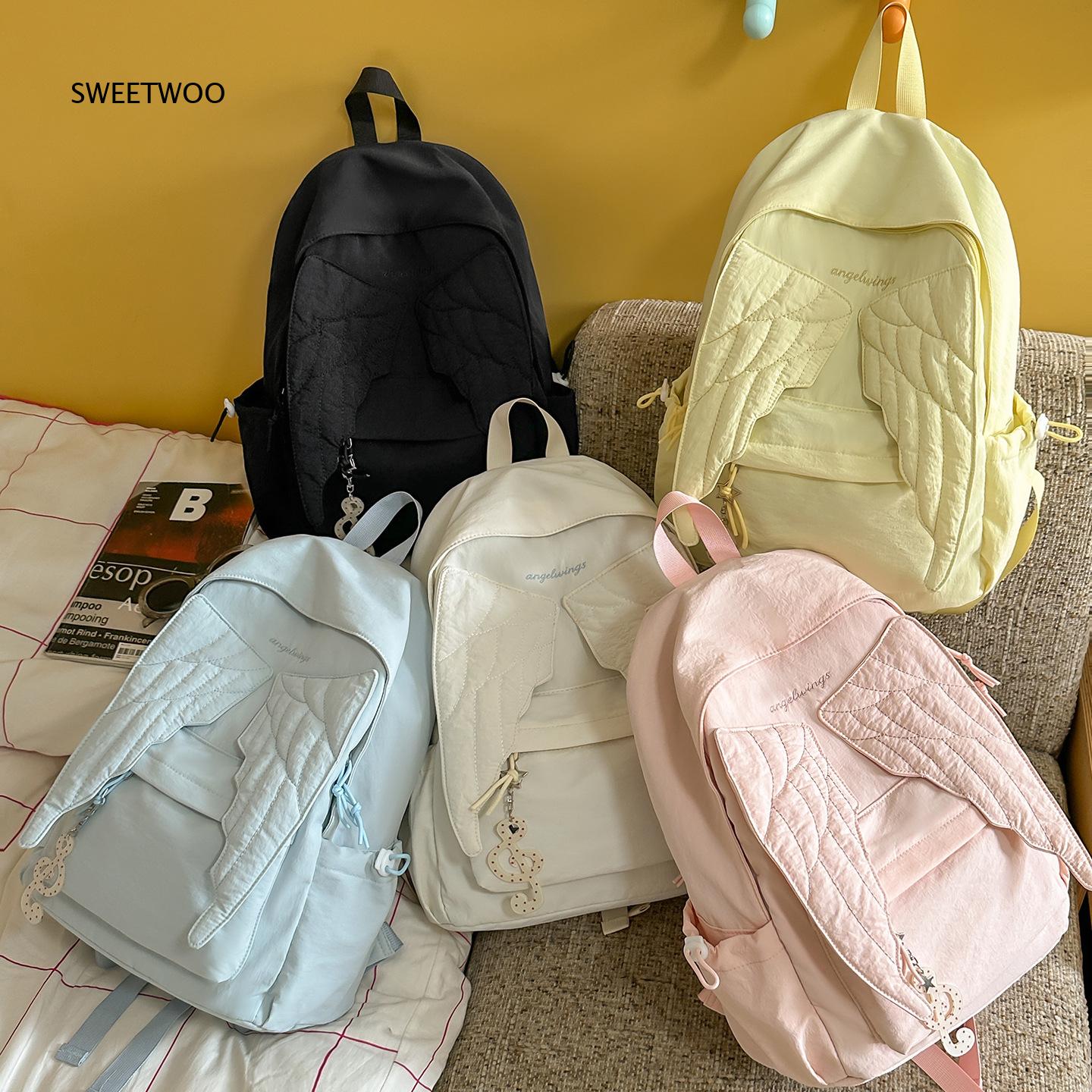 กระเป๋าเป้สะพายหลังผู้หญิงสีชม - Embroidery Quilting บทวิจารณ์และราคา