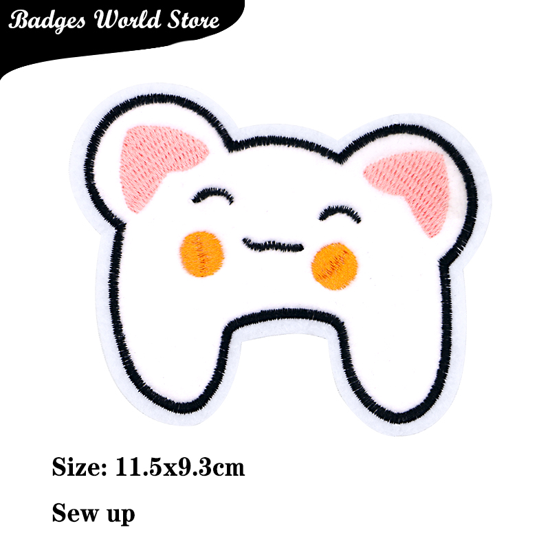 น่ารักสีขาวหมีสีน้ําตาลแว่นตาแ - Embroidery Viewer บทวิจารณ์และราคา