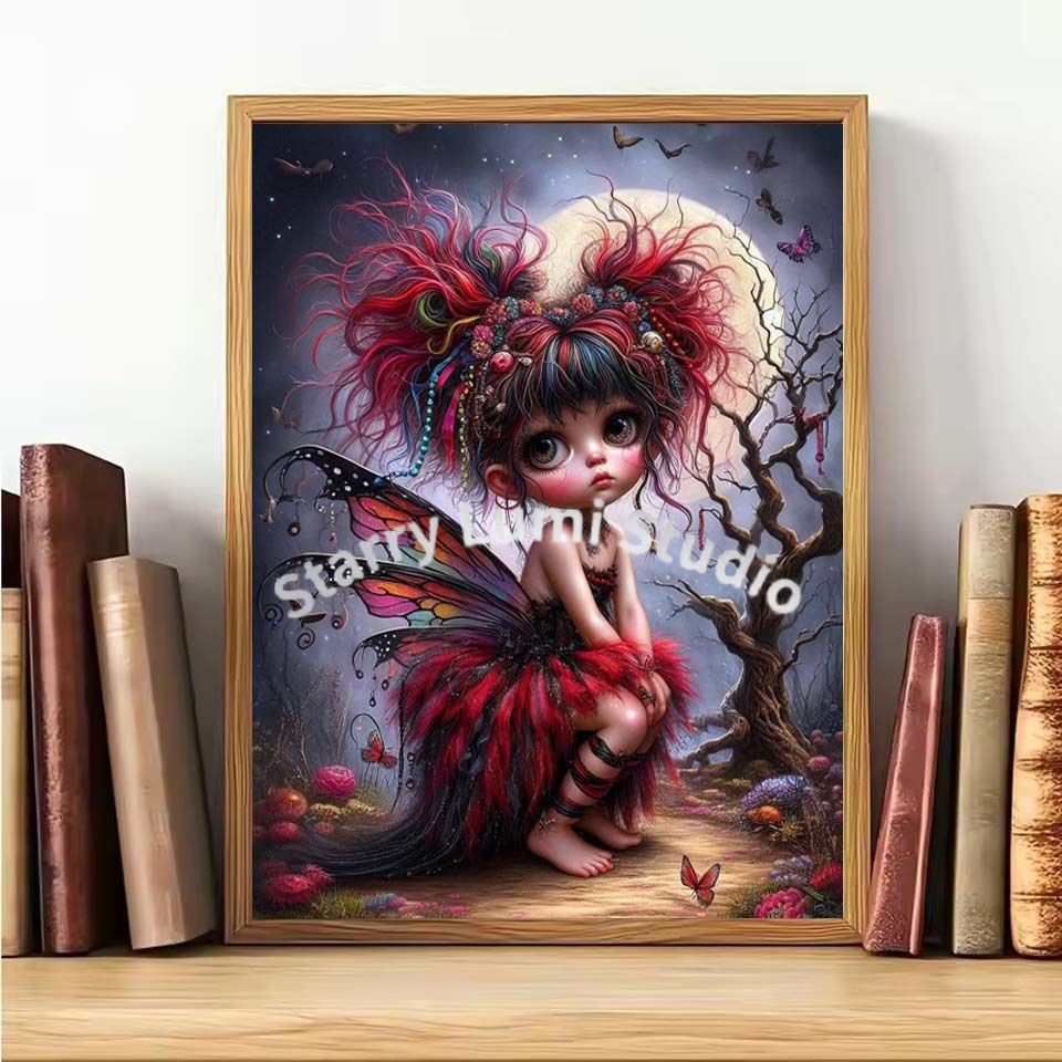 ชุดภาพวาดเพชร 5 มิติ ลายสาวโกธ - Embroidery Gothic บทวิจารณ์และราคา