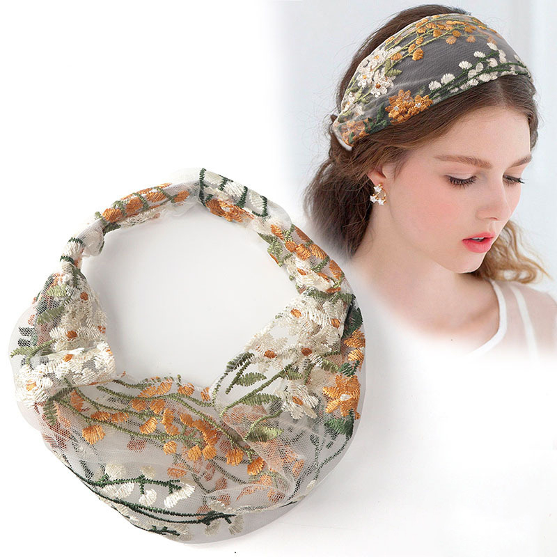 หญิงชาติพันธุ์ Hairbands Elast - Embroidery Knot บทวิจารณ์และราคา