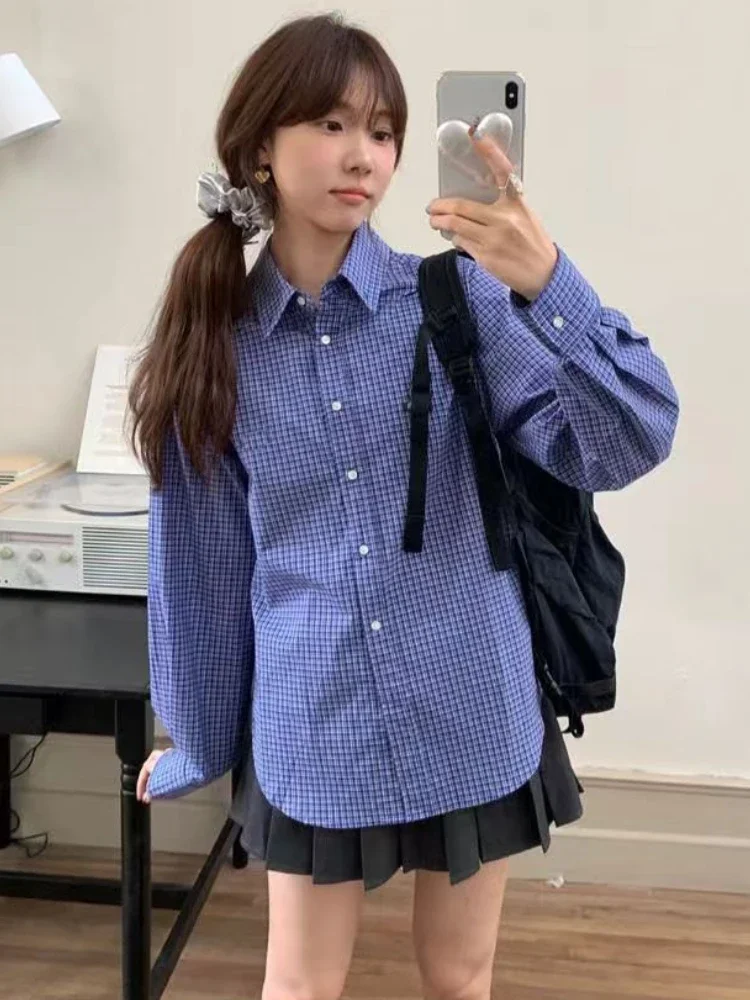 Vintage ลายสก๊อตสีฟ้าเสื้อผู้ห - Embroidery Jersey บทวิจารณ์และราคา