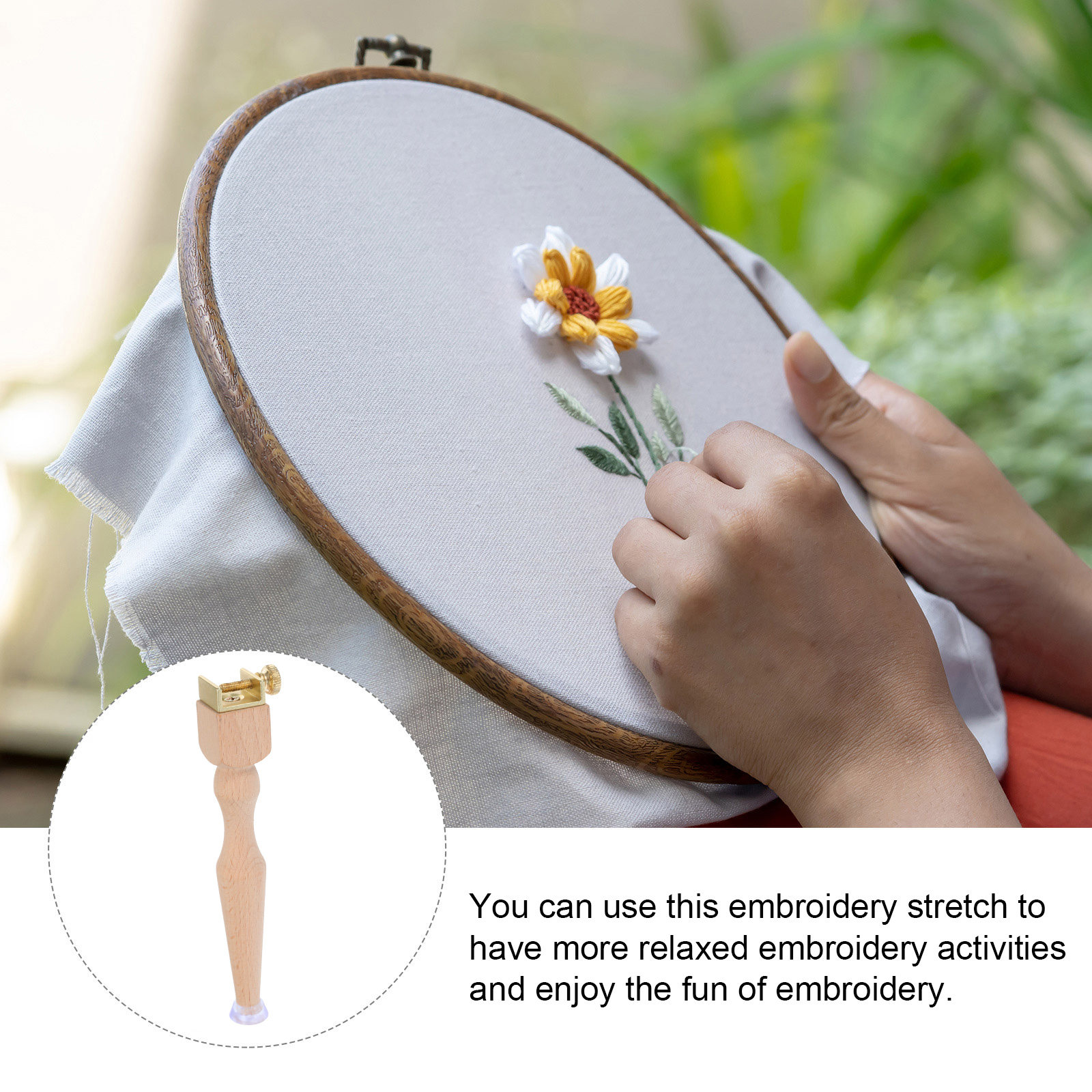ขาตั้งไม้สำหรับเฟรมปัก 3 ชิ้น  - Embroidery Hoop Stand บทวิจารณ์และราคา