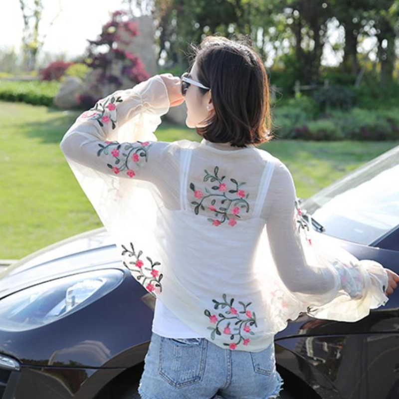 2025 ฤดูร้อนใหม่ผู้หญิงยาวสบาย - Embroidery On Shirt บทวิจารณ์และราคา