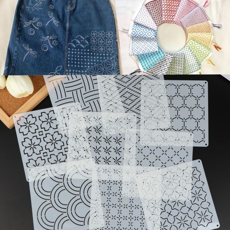 แม่แบบลายปักซาชิโก 9 ชิ้น/32 ช - Embroidery Quilting บทวิจารณ์และราคา