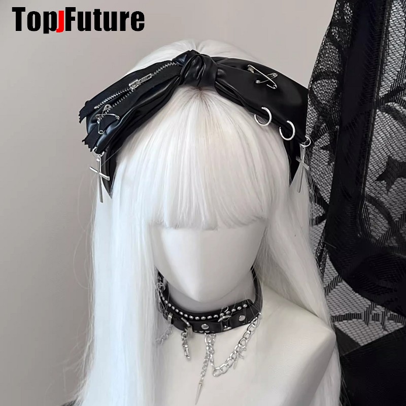 Gothic Bow หนัง Harajuku Punk  - Embroidery Gothic บทวิจารณ์และราคา