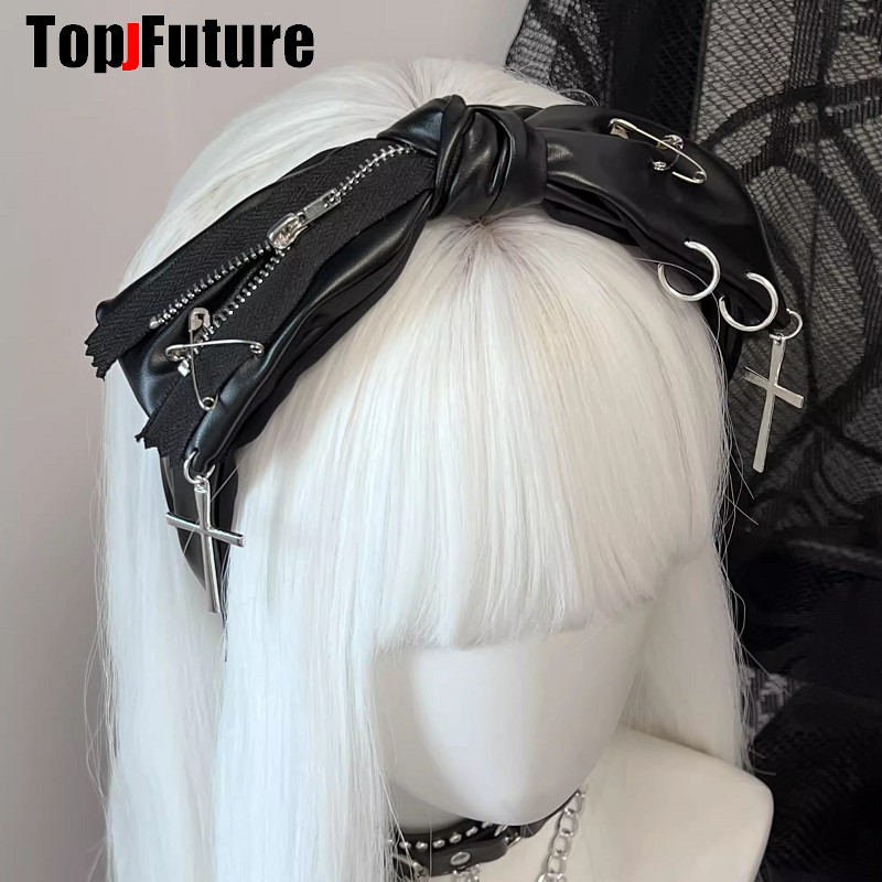 Gothic Bow หนัง Harajuku Punk  - Embroidery Gothic บทวิจารณ์และราคา