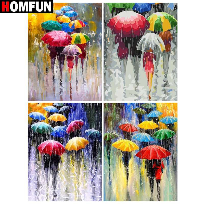 HOMFUN 5D รูปแบบเพชร Rhineston - Embroidery Roll Pattern บทวิจารณ์และราคา