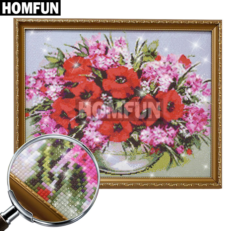 HOMFUN 5D รูปแบบเพชร Rhineston - Embroidery Roll Pattern บทวิจารณ์และราคา