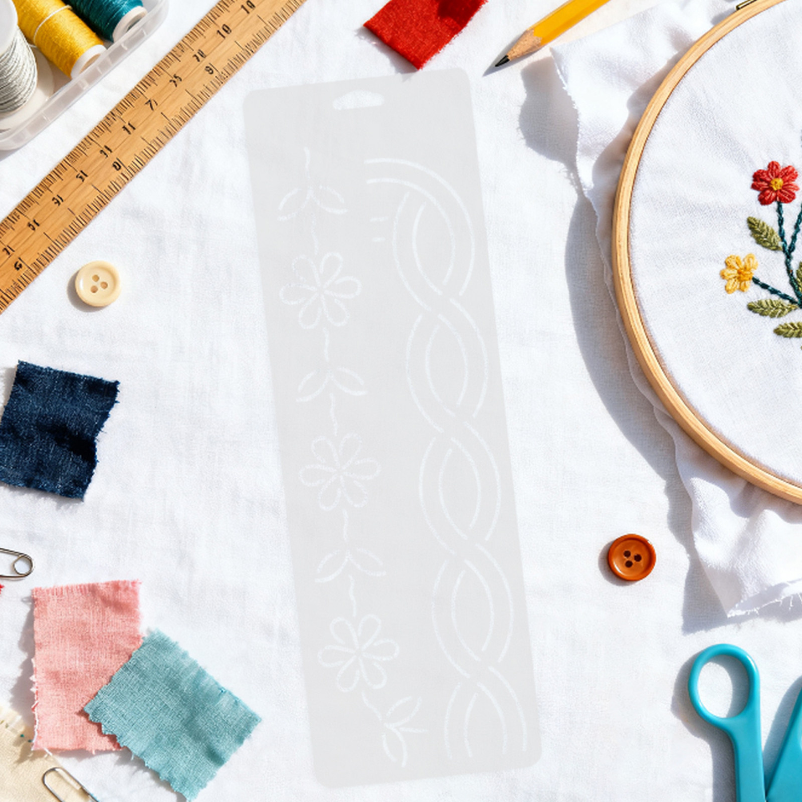 2 ชิ้น แม่แบบลายควิลท์มุม ลายค - Embroidery Quilting บทวิจารณ์และราคา