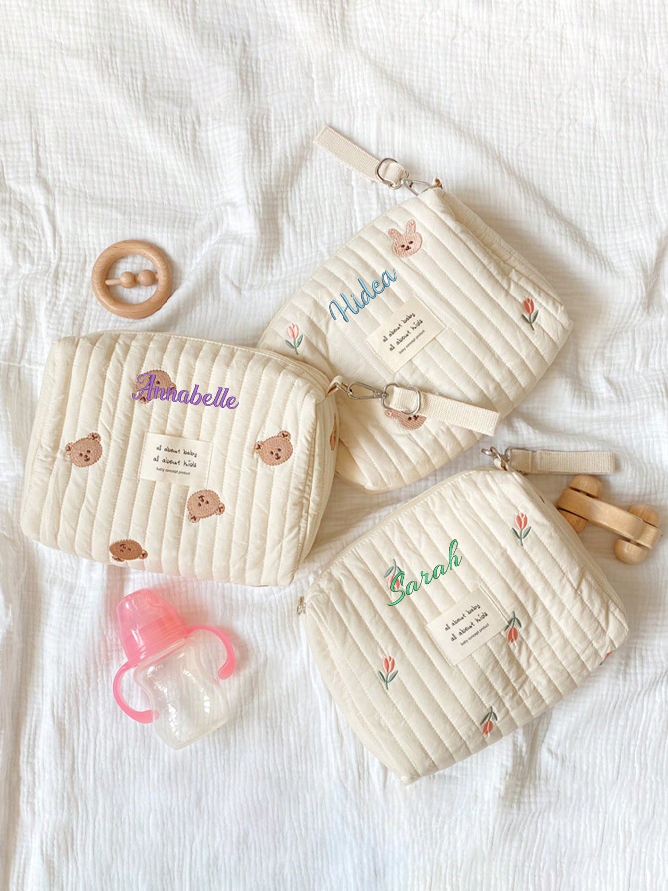 กระเป๋าผ้าอ้อมเด็กปักชื่อตามสั - Embroidery Quilting บทวิจารณ์และราคา