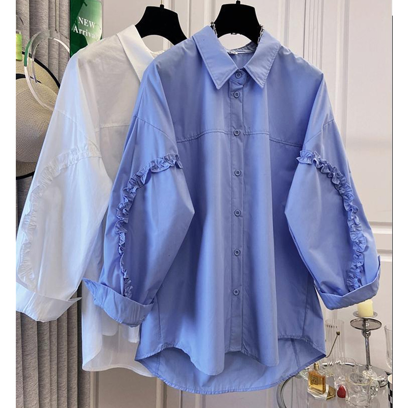 เสื้อเชิ้ตผู้หญิงแขนยาวทรงหลวม - Embroidery On Shirt บทวิจารณ์และราคา