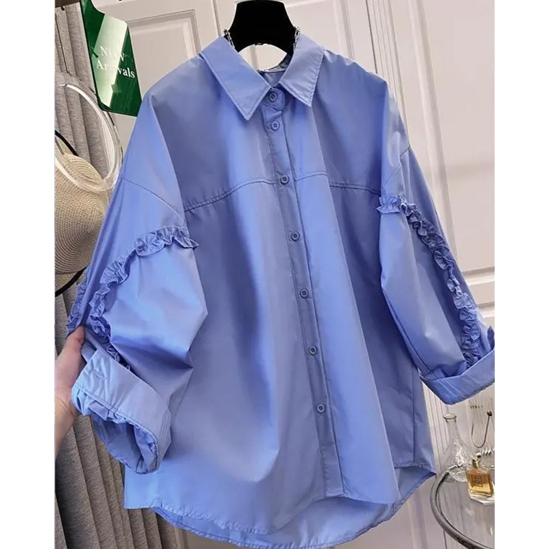 เสื้อเชิ้ตผู้หญิงแขนยาวทรงหลวม - Embroidery On Shirt บทวิจารณ์และราคา
