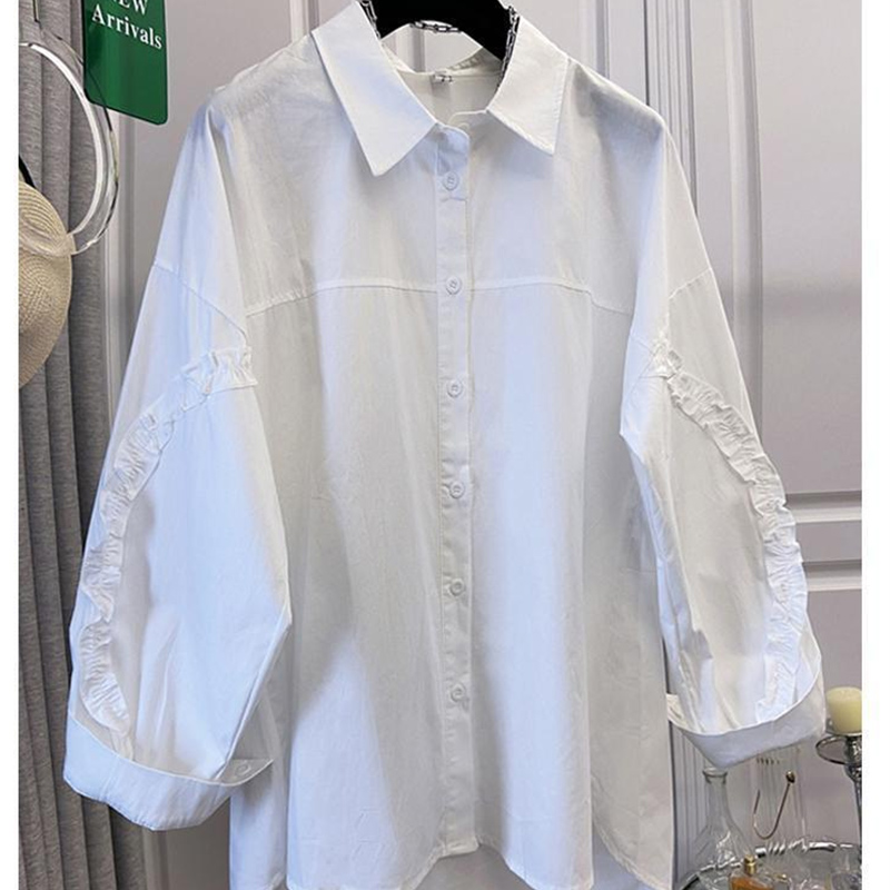 เสื้อเชิ้ตผู้หญิงแขนยาวทรงหลวม - Embroidery On Shirt บทวิจารณ์และราคา