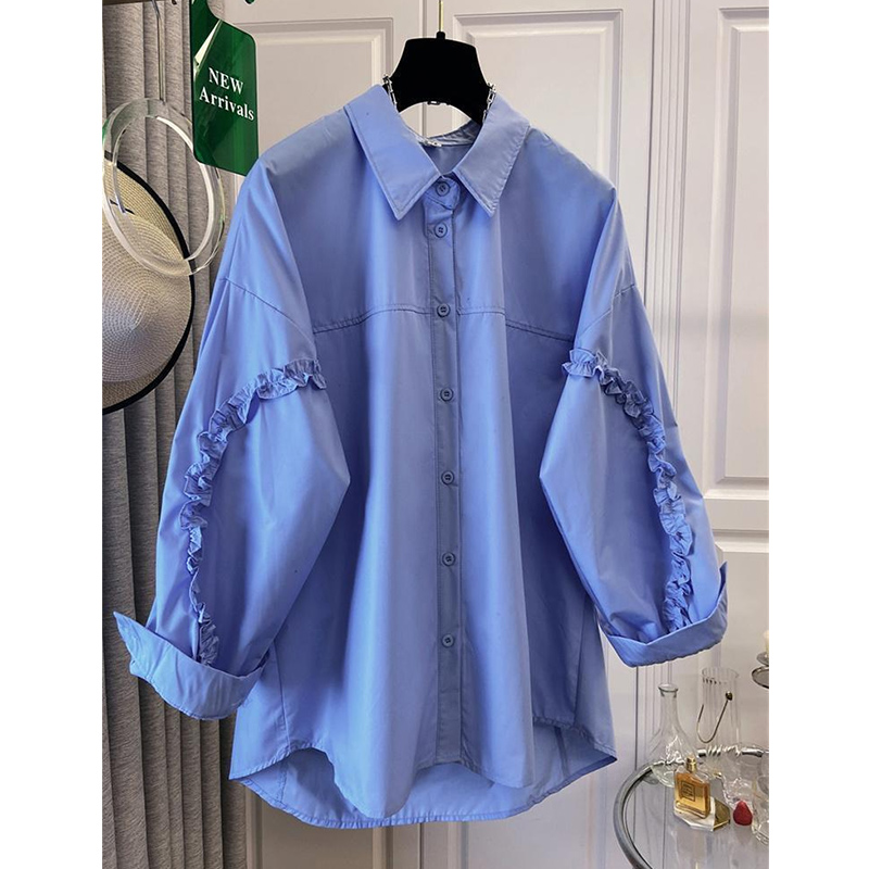 เสื้อเชิ้ตผู้หญิงแขนยาวทรงหลวม - Embroidery On Shirt บทวิจารณ์และราคา